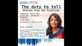 SR Talk | Conversation with Nina Lakhani: The Duty to Tell - Stories from the front line by ScientistRebellion